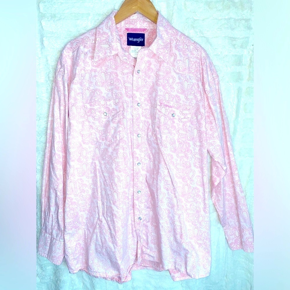 Wrangler long sleeve paisley top size XL - Picture 2 of 5